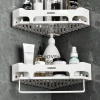 Customized bathroom and toilet storage rack, wall-mounted without drilling, shower, toilet, washbasin, and triangular storage rack details Picture